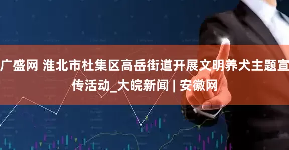 广盛网 淮北市杜集区高岳街道开展文明养犬主题宣传活动_大皖新闻 | 安徽网