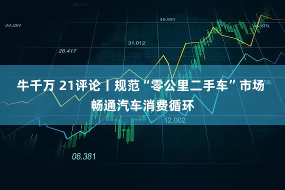 牛千万 21评论丨规范“零公里二手车”市场 畅通汽车消费循环